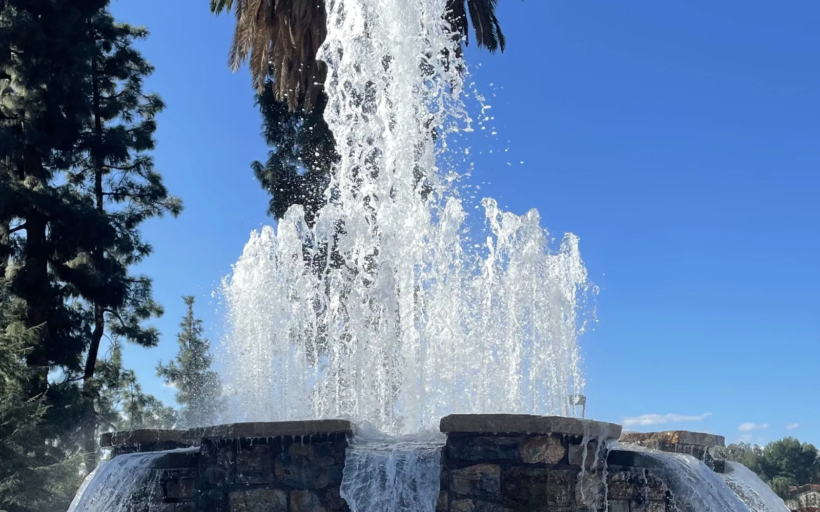 Historic fountain at Hillcrest Park in Fullerton, built by the WPA during the Great Depression